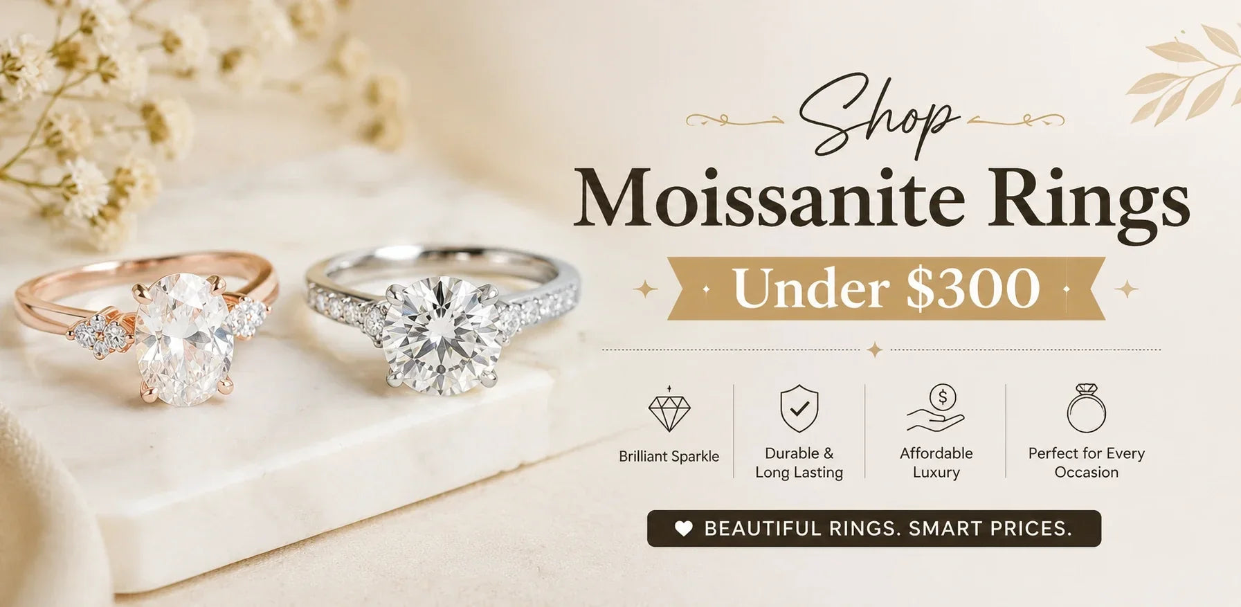 moissanite rings under $300