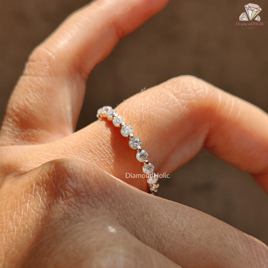 lab-created diamond ring | moissanite luxury ring | 925 rose gold ring
