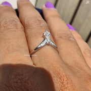 Kite Moissanite Wedding Band | Luxe Bridal Ring | Trendy Love Gift


