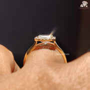 sustainable diamond set | radiant bridal ring | eco friendly diamond ring
