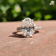 moissanite solitaire | luxury moissanite ring | oval wedding ring
