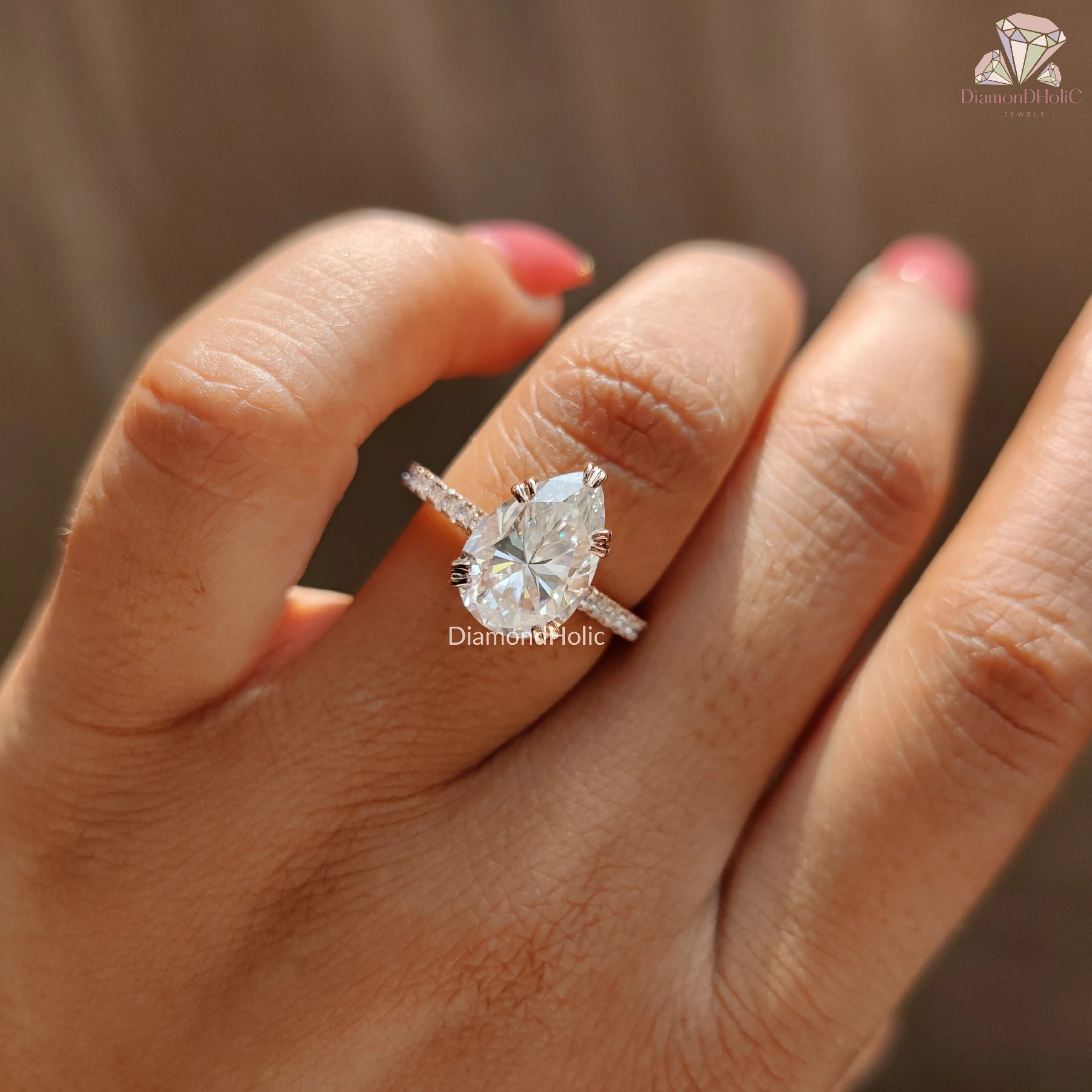 Moissanite diamond ring