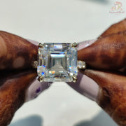 high setting moissanite | handmade engagement ring | moissanite jewelry India
