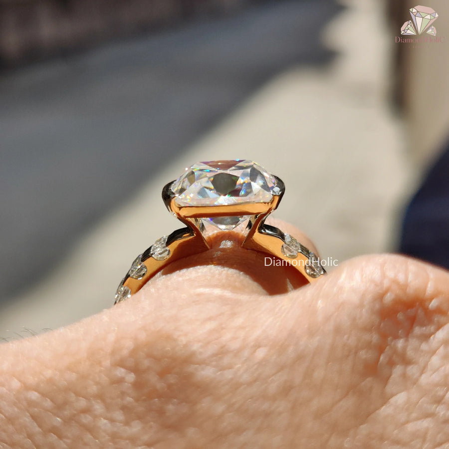 gold vintage ring | old cut cushion ring | heirloom inspired ring
