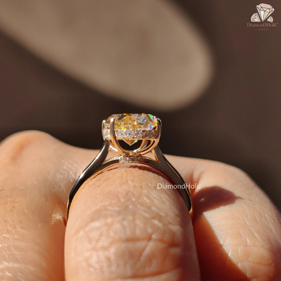 Canary Yellow Oval cut Engagement Ring – Brilliant Love Statement