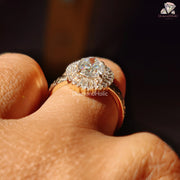 Elegant Moissanite Promise Ring | Beautiful Vintage Inspired Band | Affordable Oval Cut Bridal Set