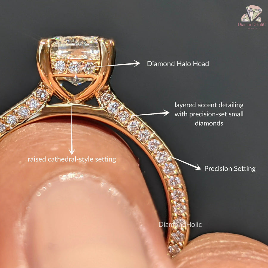hidden halo engagement ring | hidden halo ring | halo ring
