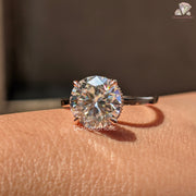 three carat moissanite ring | brilliant moissanite ring | eco friendly ring
