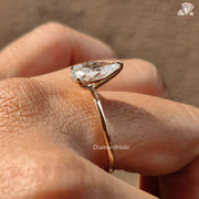 Classic Pear Cut Diamond Band | Elegant Lab Diamond Proposal Ring | Radiant Lab Grown Diamond Jewelry 