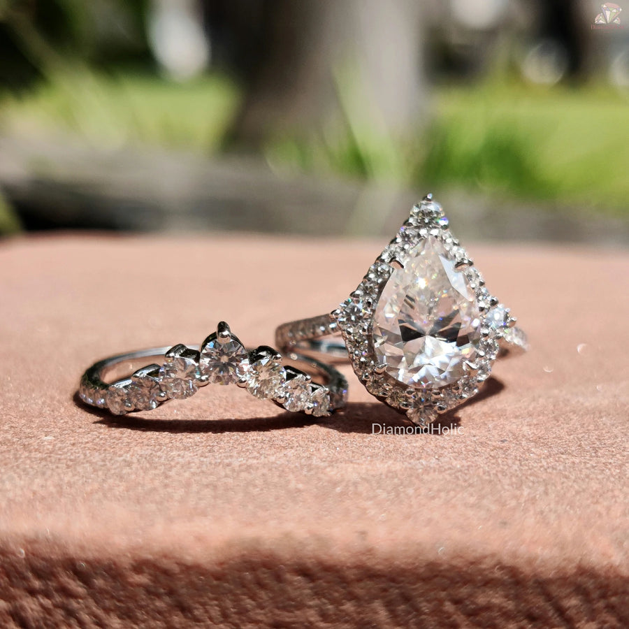 Engagement Ring for Her | Moissanite Bridal Style | Pear Shape Love

