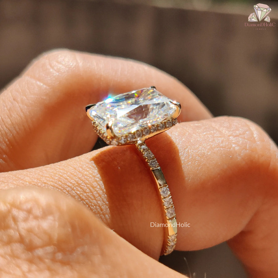 moissanite proposal ring