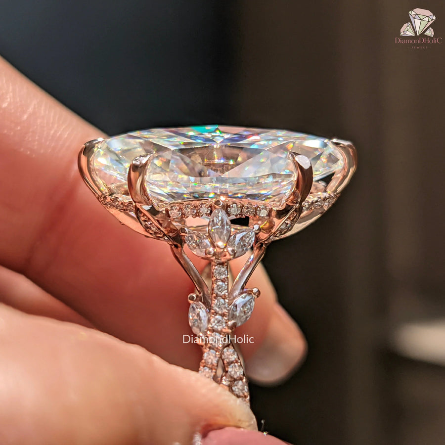 twisted shank ring | twisted pave setting 