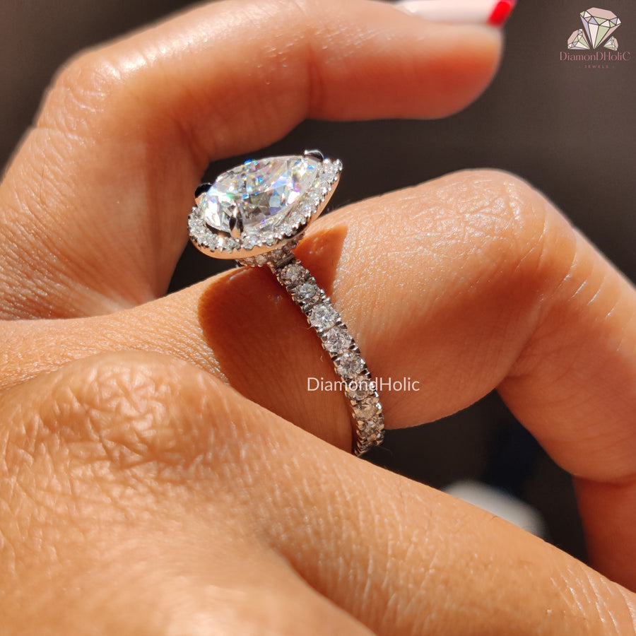 Modern Halo Promise Ring
