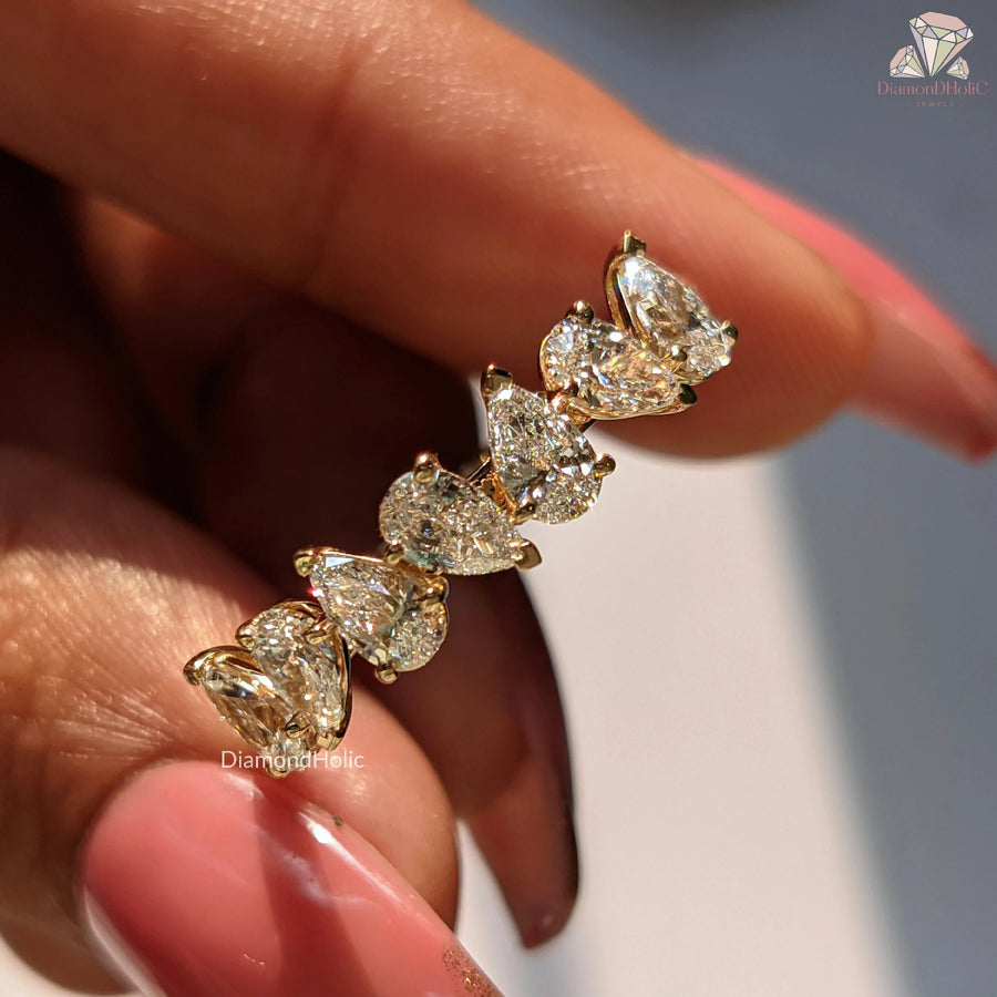 elegant pear cut ring