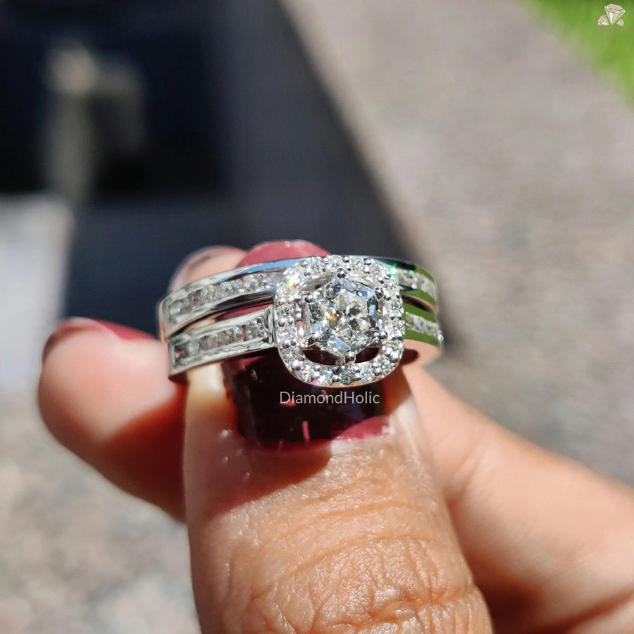 Statement Halo Diamond Band | Lab Grown Gift Ring | Wedding Ring Idea

