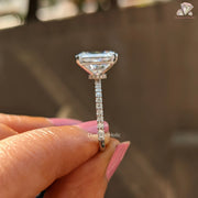  Elegant Handmade Diamond Design | Dazzling Moissanite Bridal Ring | Unique Radiant Cut Diamond Band 