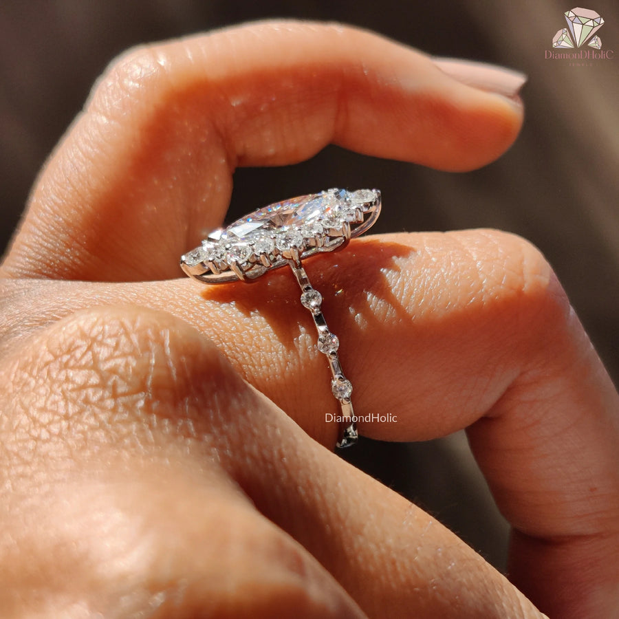 Romantic Marquise Style | Halo Design | Stunning Sparkle

