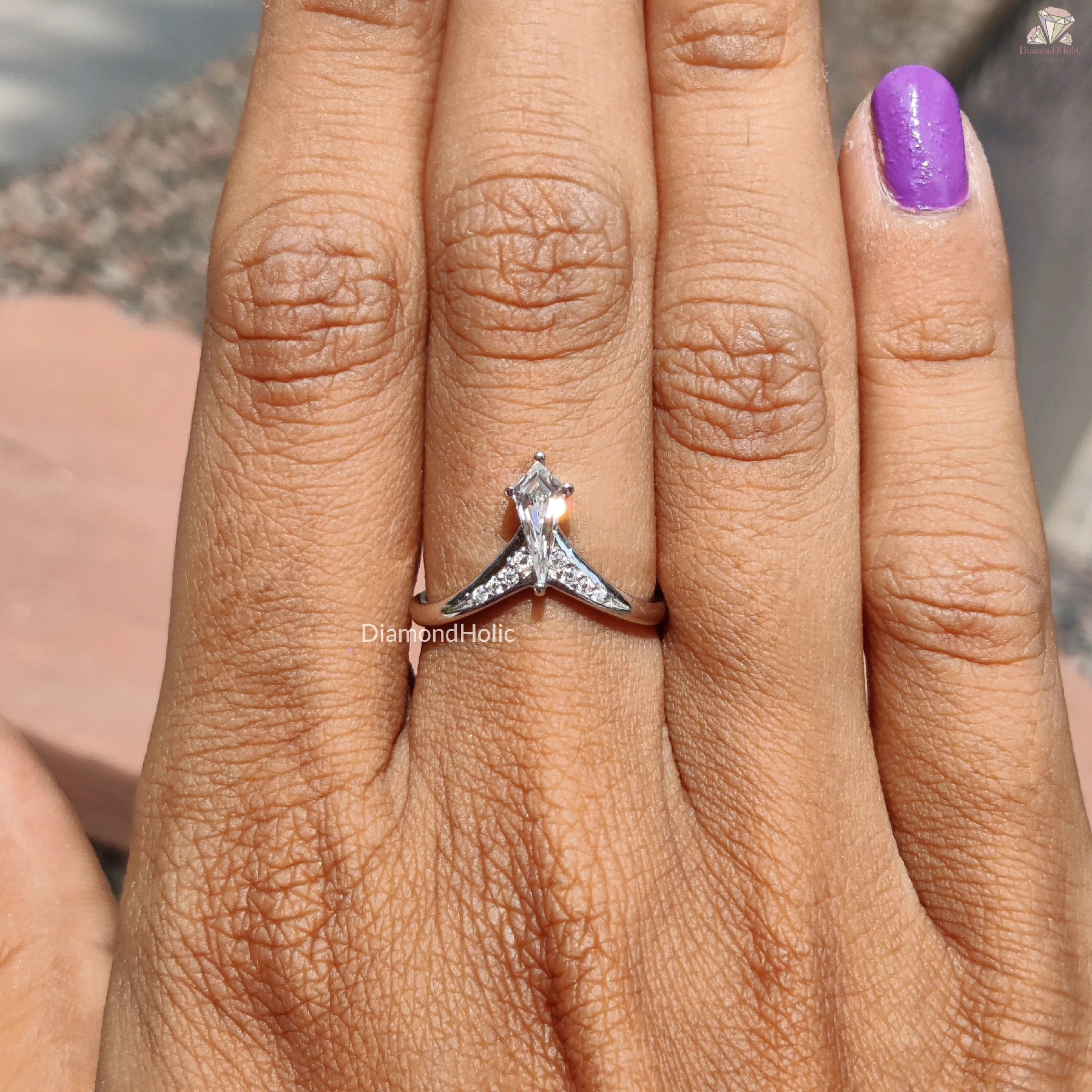 Elegant Kite Band | Moissanite Wedding Jewelry | Bridal Gift for Wife

