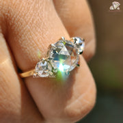 moissanite solitaire with accents | custom moissanite ring | round cut moissanite
