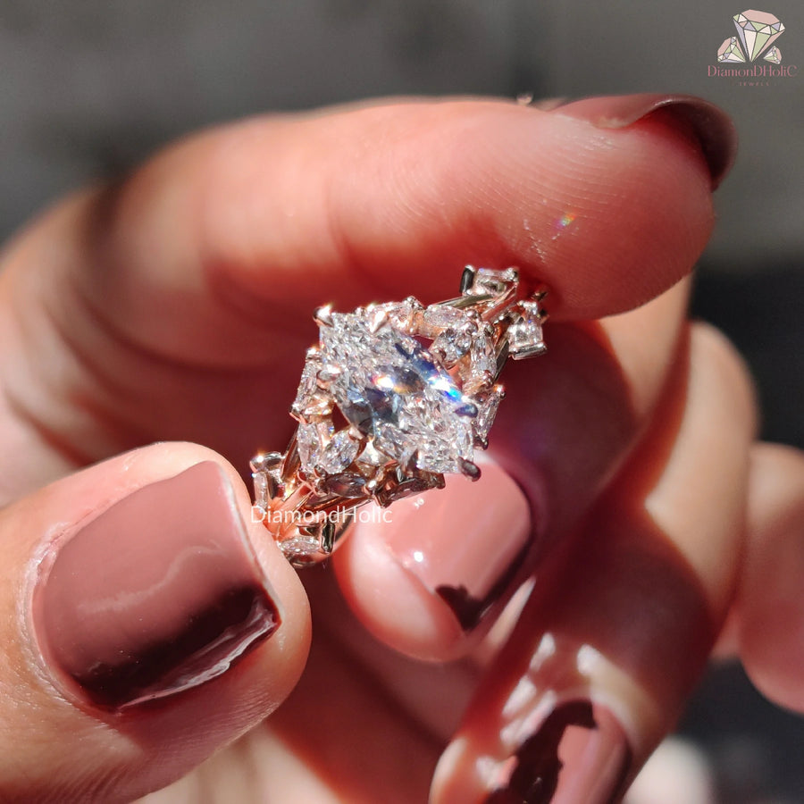 Marquise solitaire ring