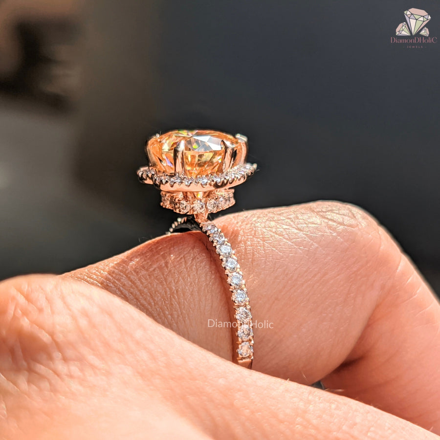 heart moissanite ring