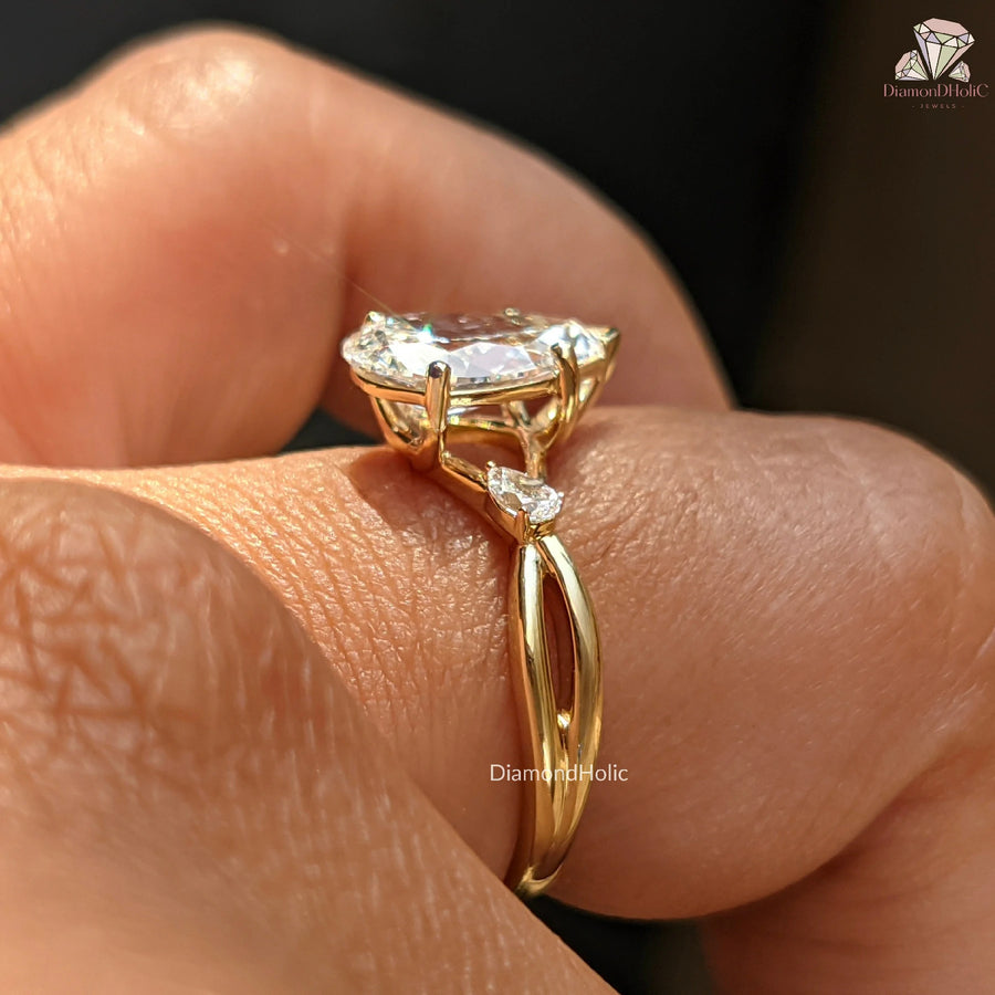 twisted shank ring | crossover ring | twisted pave setting