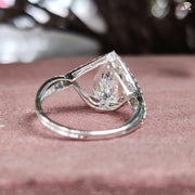 Unique Wedding Ring Design | Pear Cut Moissanite | Gift For Girlfriend

