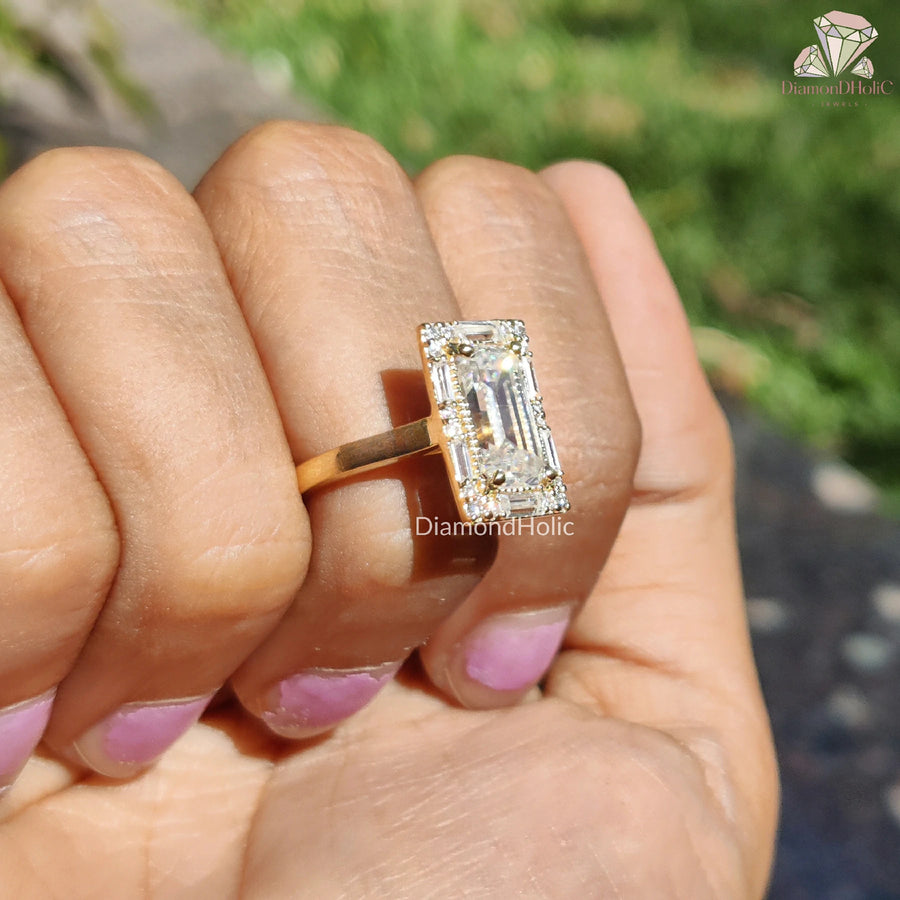 Moissanite Glow Band | Statement Wedding Ring | Love Forever Jewel

