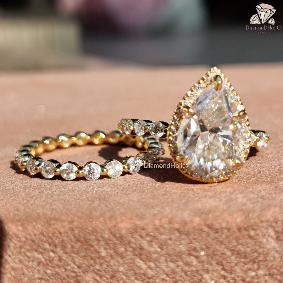 unique halo ring | flower halo engagement | moissanite sparkle
