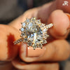 Oval Cut Lab Diamond Ring | Halo Lab Diamond Engagement Ring | Elegant Lab Diamond Jewelry 