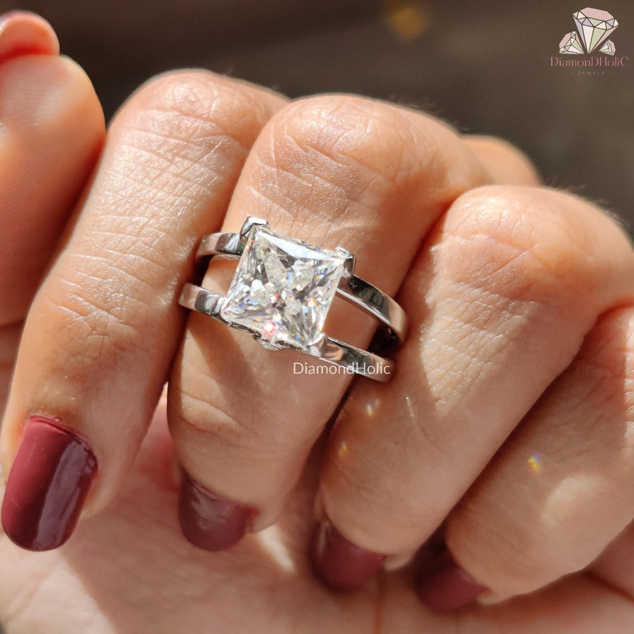 18K Solid Gold Engagement Ring
