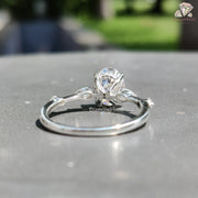 Elegant Solitaire Wedding Ring | Minimalist Oval Moissanite Ring | Stylish Gold Engagement Ring
