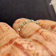 14k gold band | moissanite stone | handmade ring
