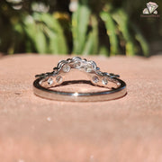 moissanite band for women | handmade moissanite band | sparkle curve band
