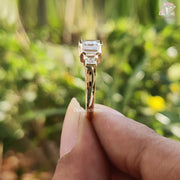 Asscher Stone Center | Carre Diamond Accents | Bridal Gift

