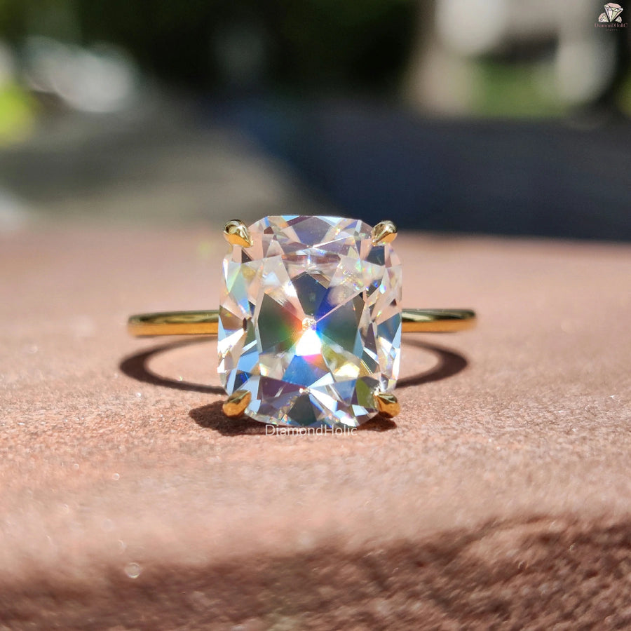 OEC Moissanite Sparkle | Cushion Cut Design | Promise Ring Gift

