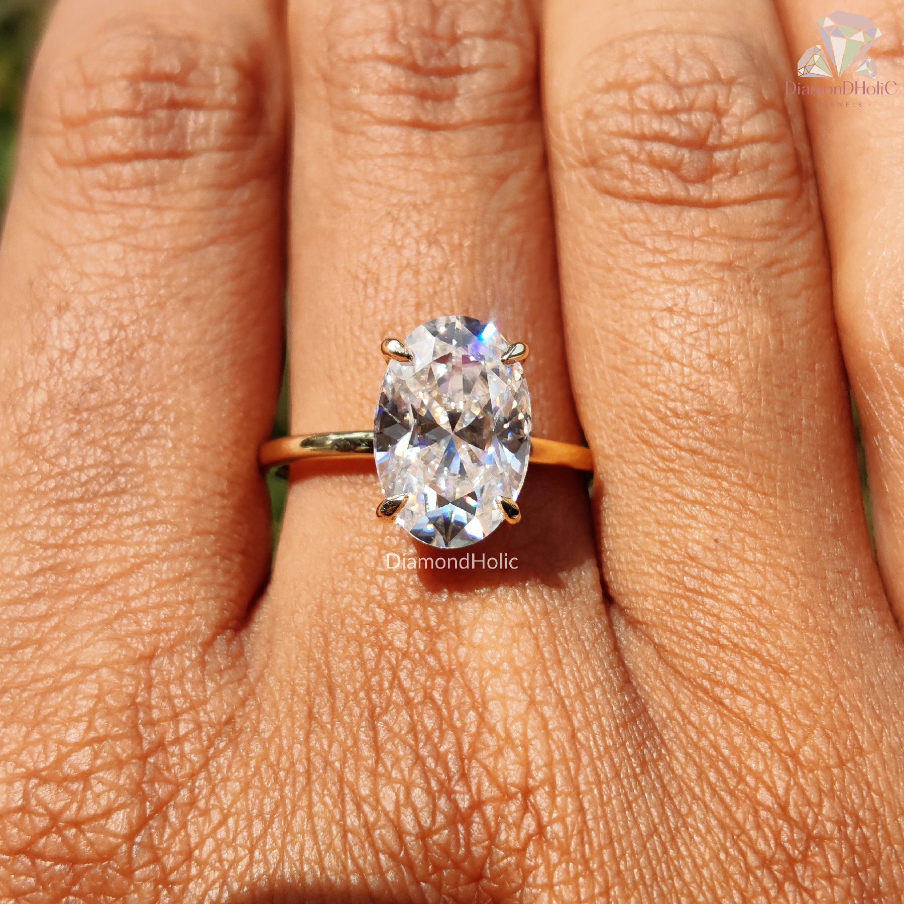 oval moissanite ring | hidden halo ring | solitaire engagement ring
