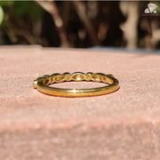 delicate moissanite band | gold moissanite ring | gold promise ring
