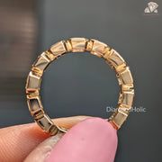 Bezel set diamond ring