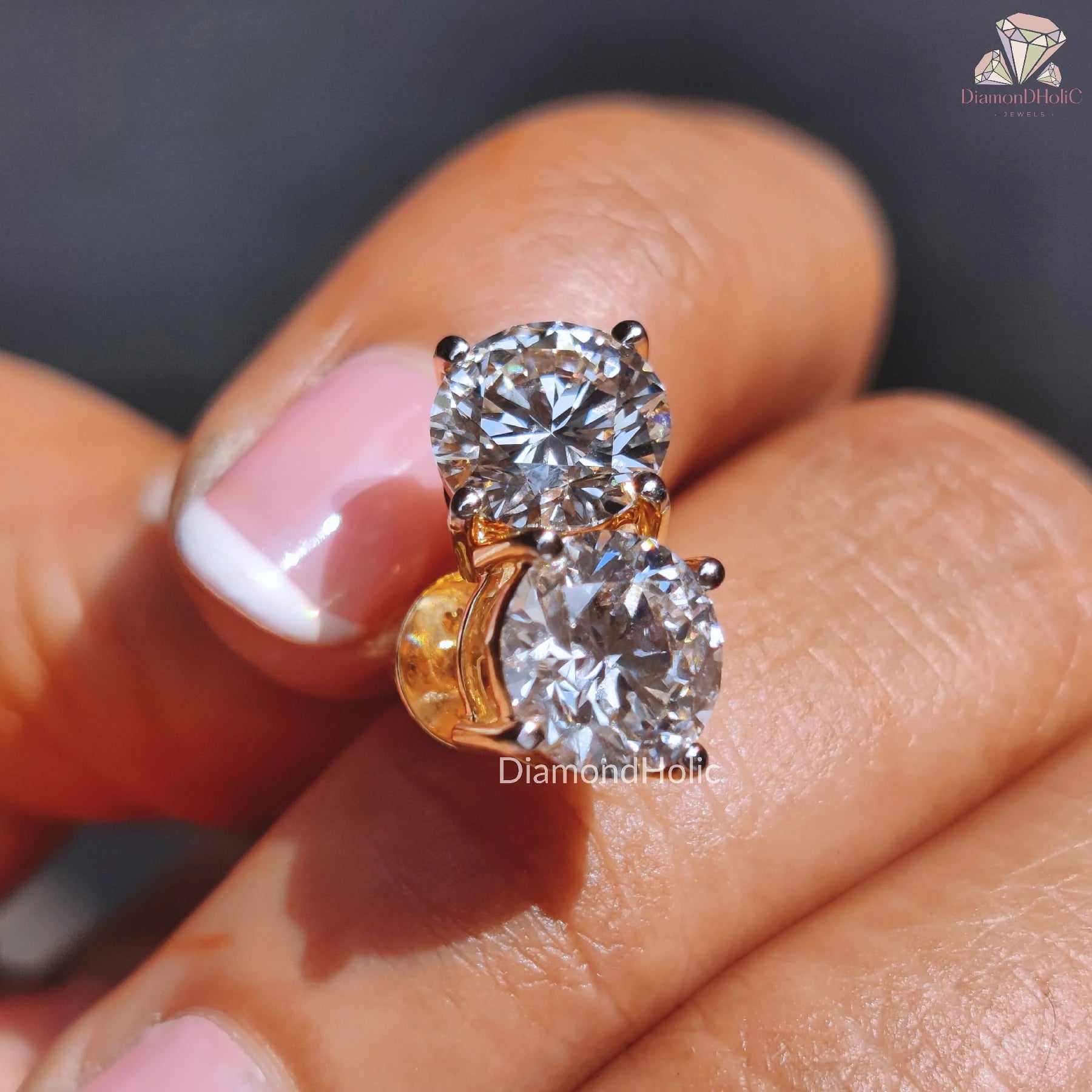 lab grown diamond earrings