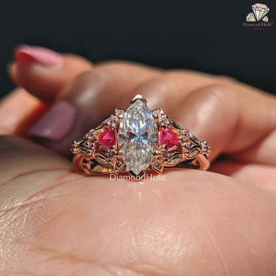 Pink Sapphire Engagement Ring