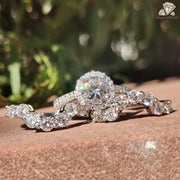 white gold ring | fancy ring setting | diamond alternative
