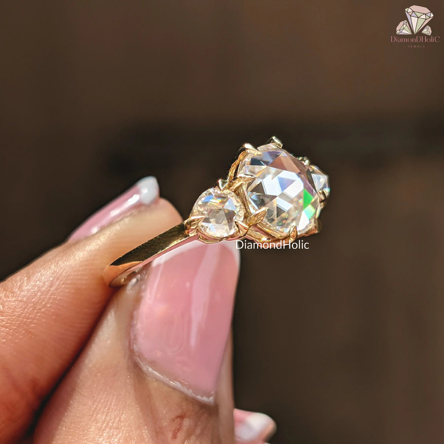 moissanite promise ring | bridal jewelry moissanite | dainty gold ring
