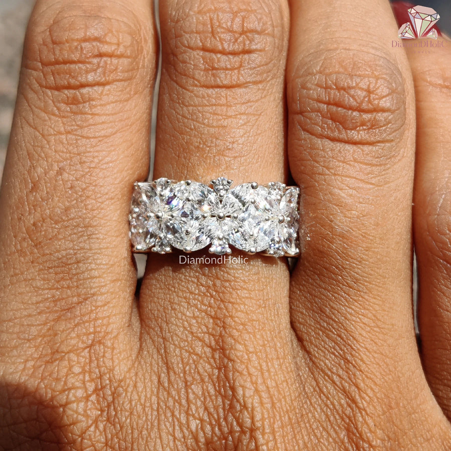 Classic Full Eternity Wedding Band | Minimalist Moissanite Jewelry | Unique Wedding Band for Women 