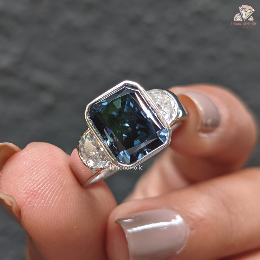 Three Stone Moissanite Ring