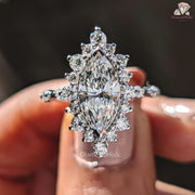 Elegant Diamond Ring | Halo Bubble Design | Moissanite Shine

