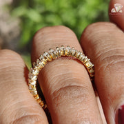 Chic Baguette Band Ring | Modern Wedding Jewelry | Moissanite Bridal Style


