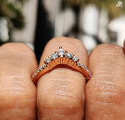 Curved to Match | Bridal Moissanite Band | Elegant Spark

