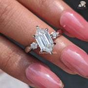 Modern Moissanite Ring