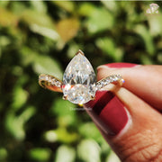 Moissanite Ring for Love | Pear Cut Diamond Design 